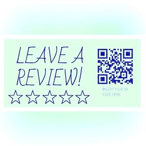 30 CUSTOM STICKERS - 2.25” x 1.25” - LEAVE A REVIEW - PERSONALIZED W/ YOUR QR